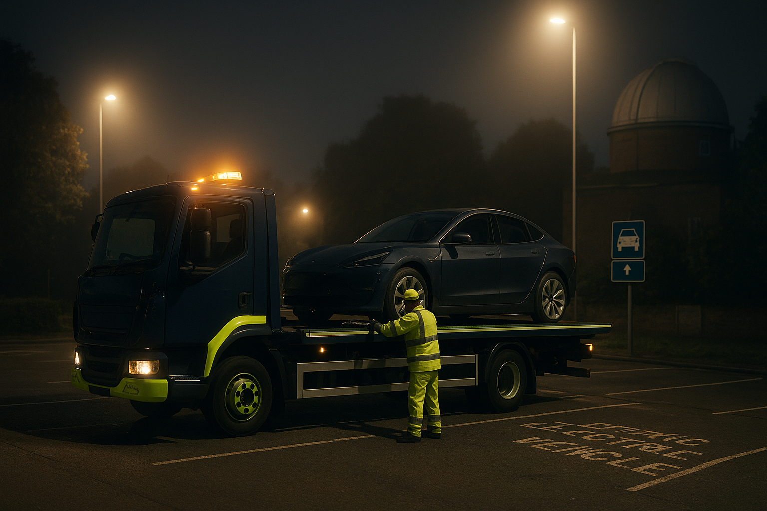 Aldershot recovery vehicle near Victoria Road town centre