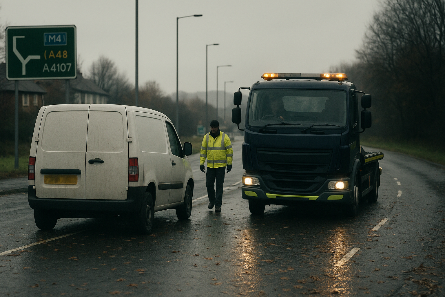 Port Talbot traffic near Harbour Way and Port Talbot Parkway in South Wales